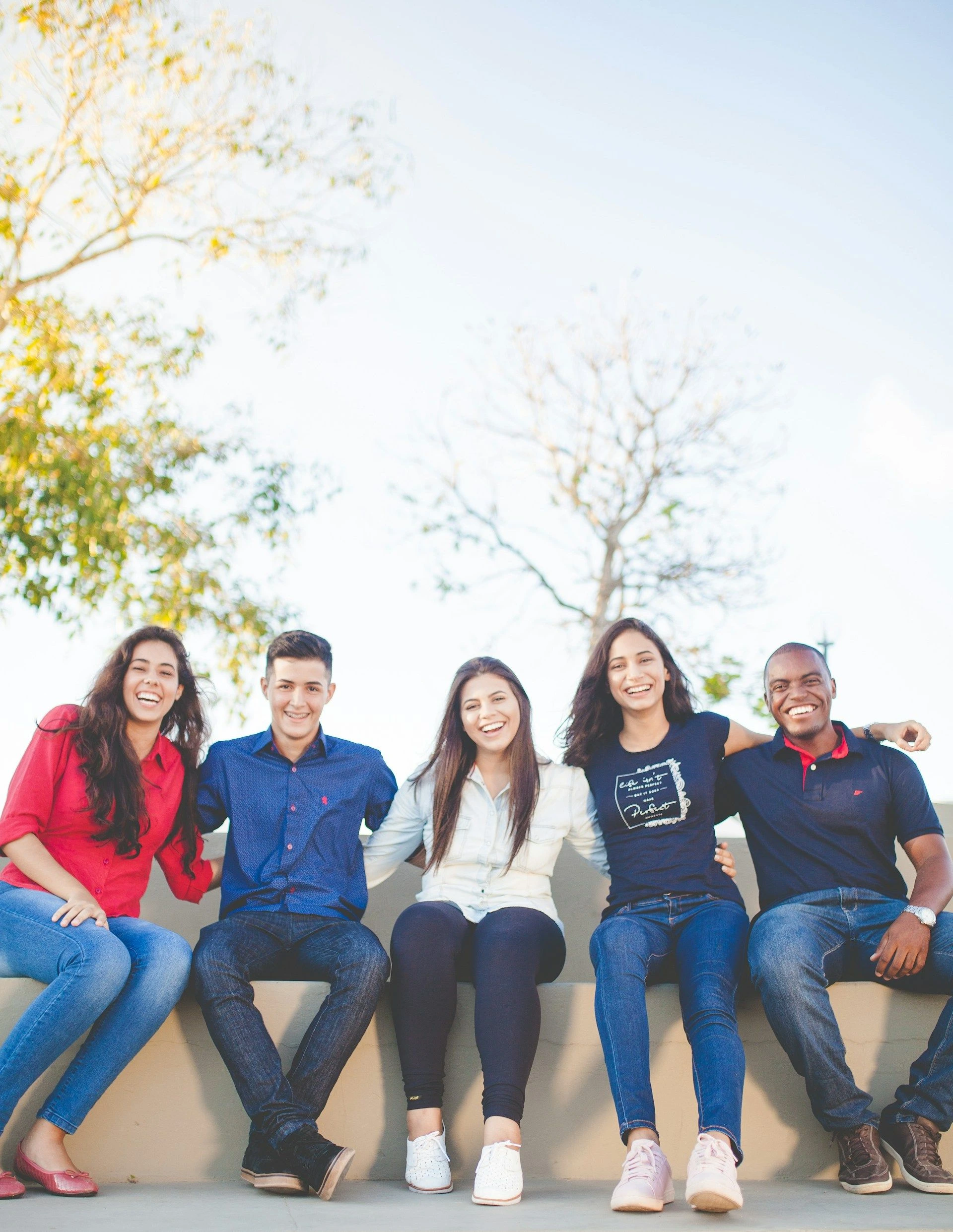 Group of people smiling