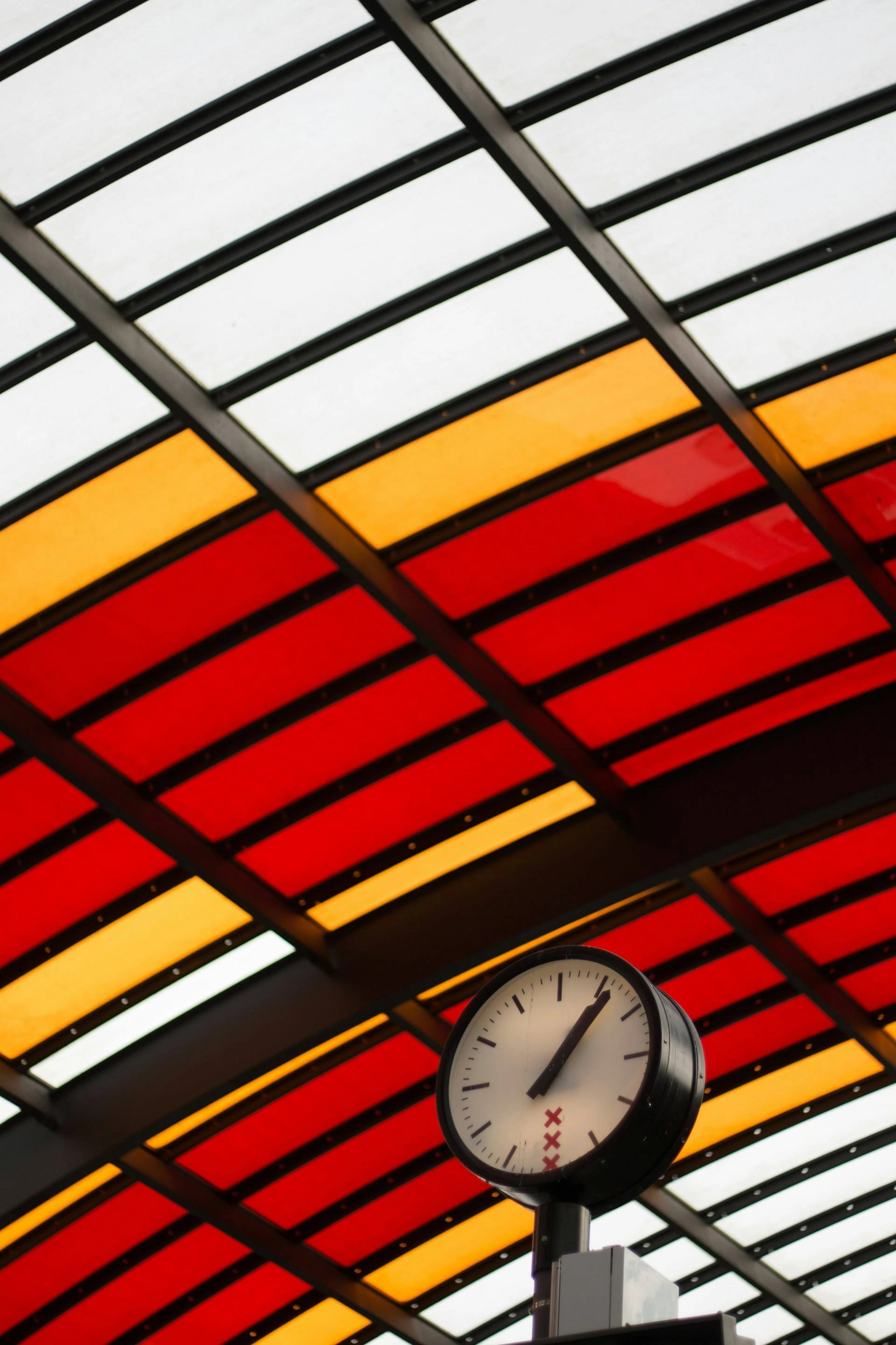 Clock on a train station